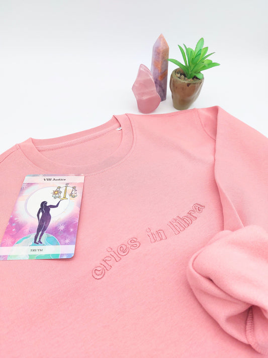 Cries in [Zodiac] Premium Embroidered Sweatshirt