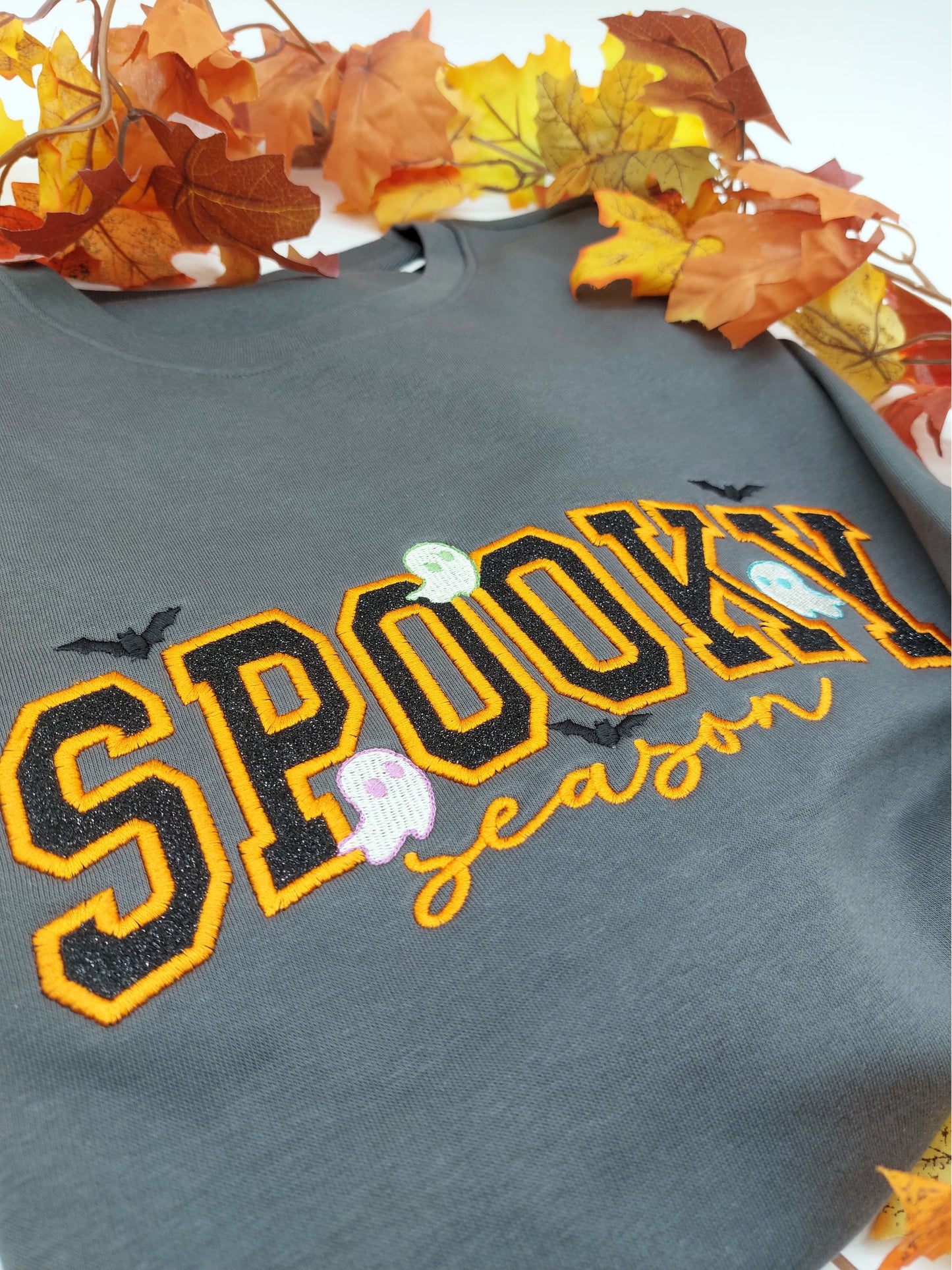 Spooky Season Glitter Applique Sweatshirt
