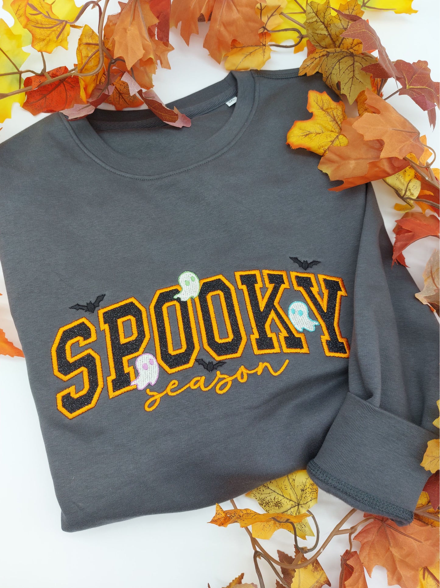 Spooky Season Glitter Applique Sweatshirt