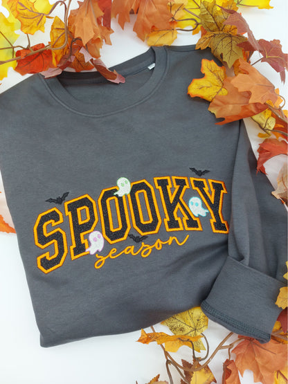 Spooky Season Glitter Applique Sweatshirt