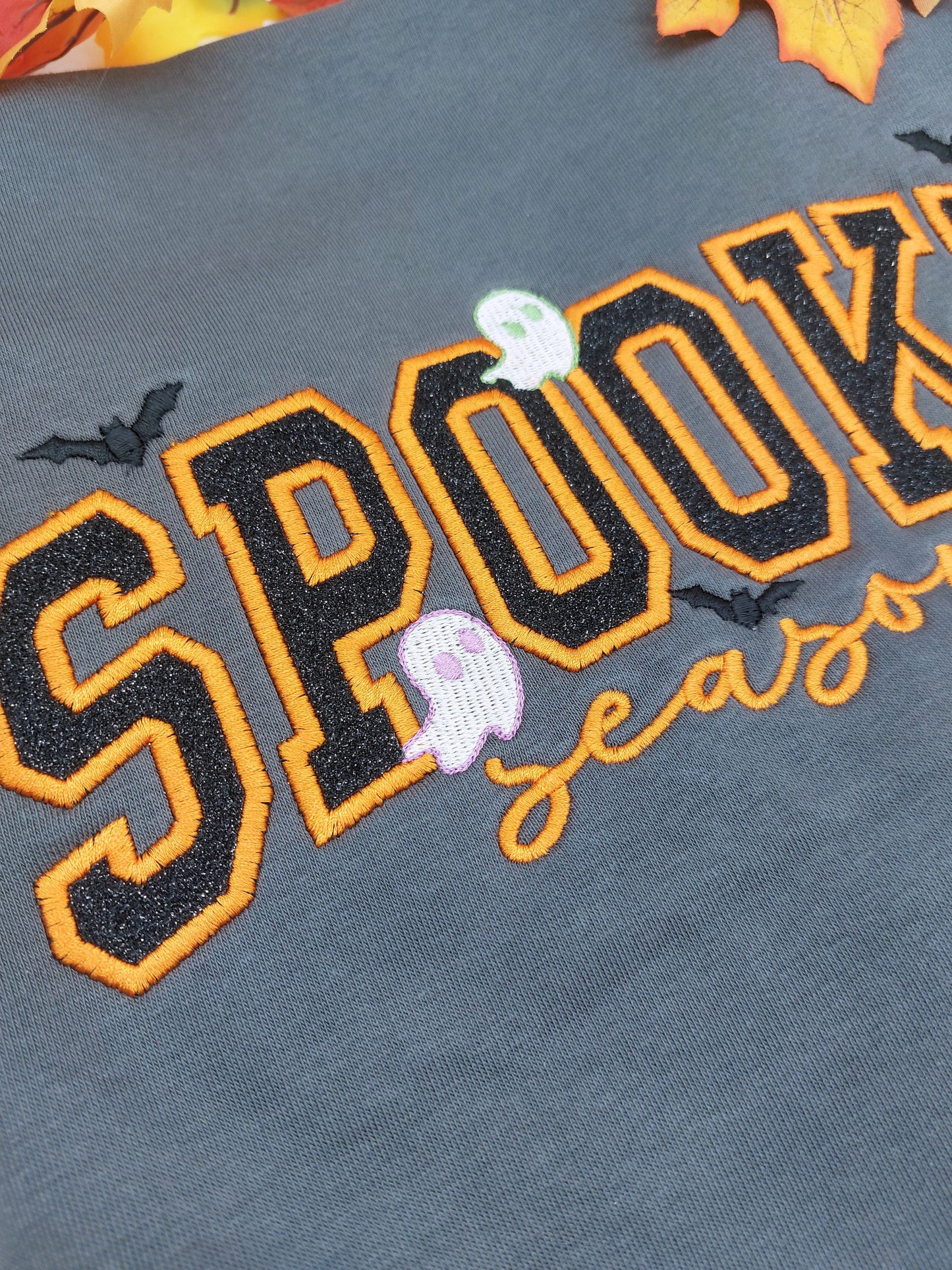 Spooky Season Glitter Applique Sweatshirt
