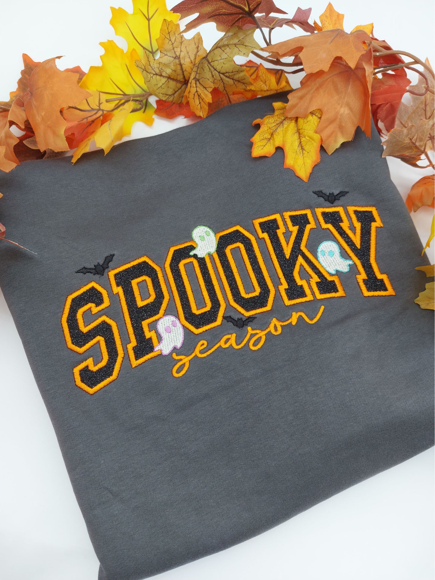 Spooky Season Glitter Applique Sweatshirt