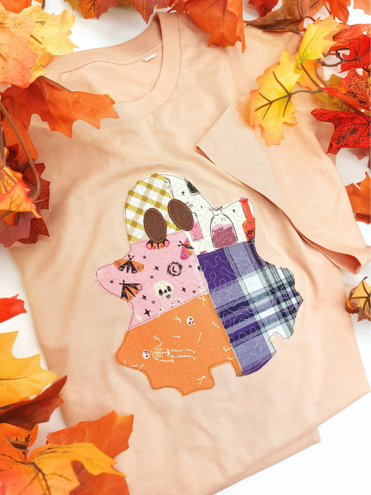 Patchwork Ghost Applique Sweatshirt