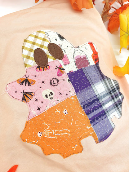 Patchwork Ghost Applique Sweatshirt