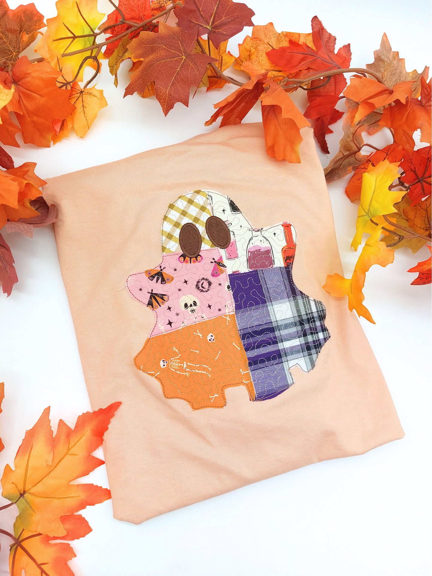 Patchwork Ghost Applique Sweatshirt
