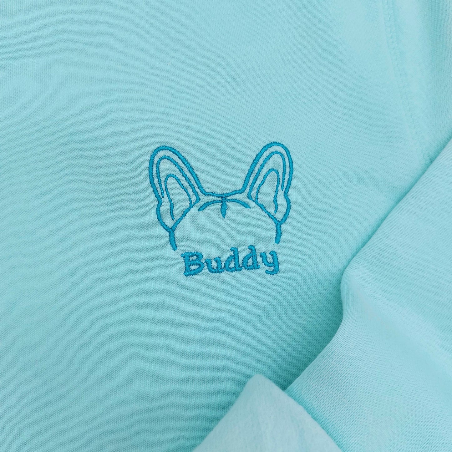 Personalised Dog Outline Embroidered Sweatshirt with Name
