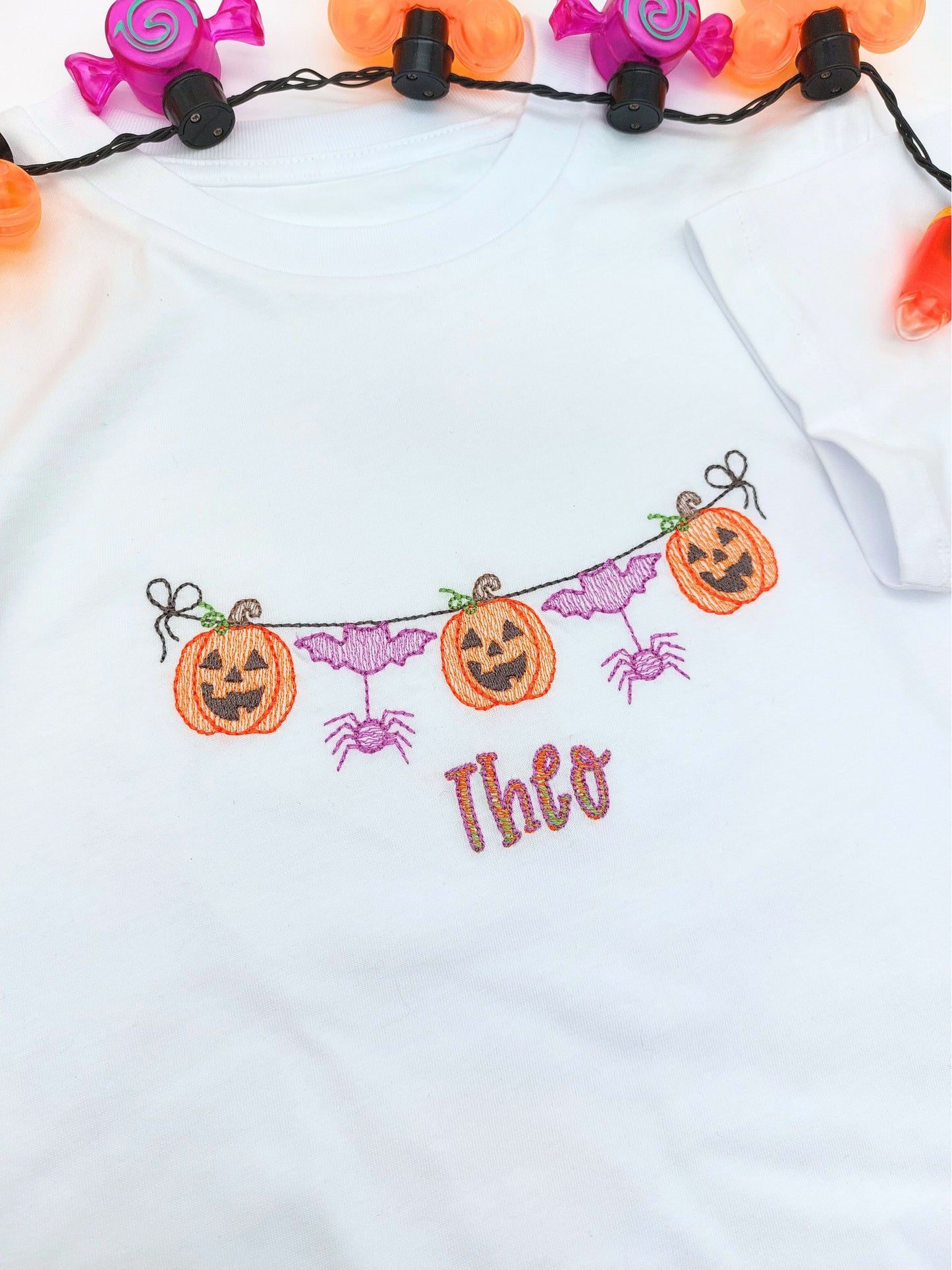 Pumpkin+Bats Kids Sweatshirt