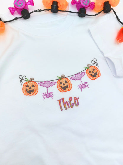 Pumpkin+Bats Kids Sweatshirt