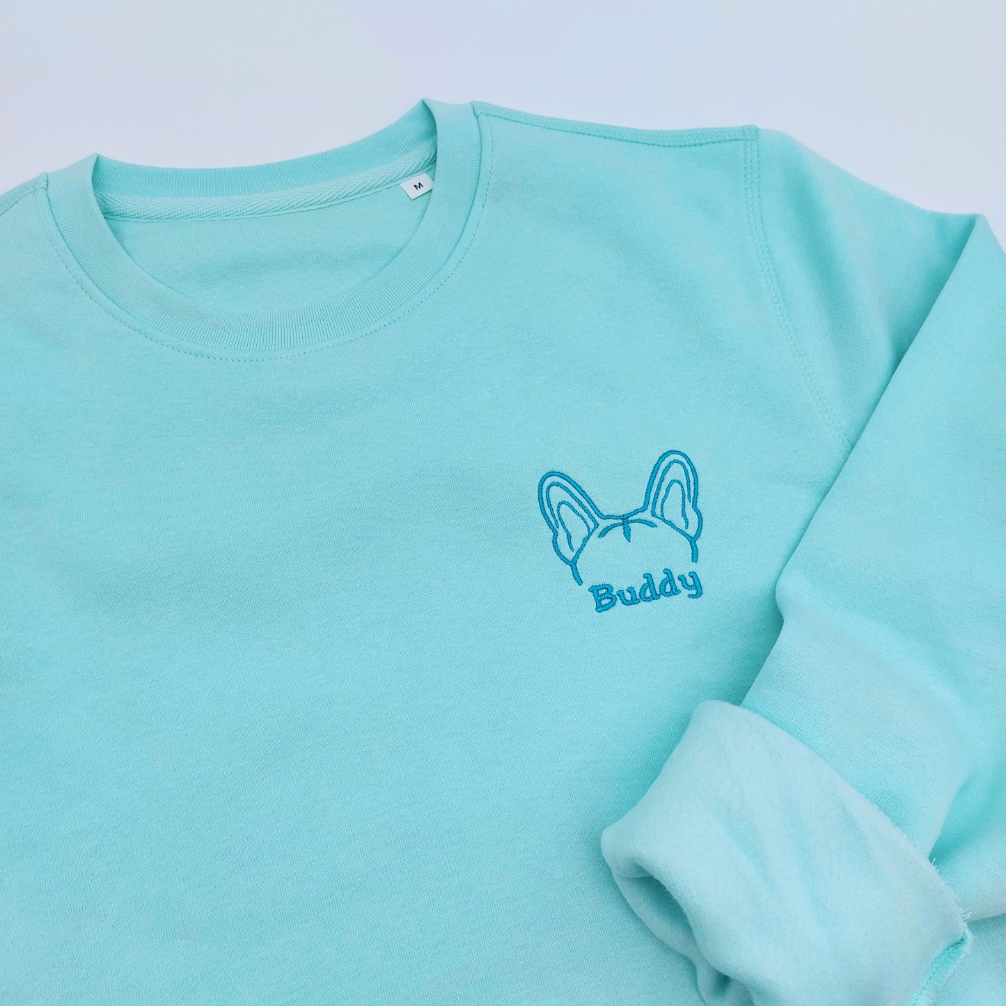 Personalised Dog Outline Embroidered Sweatshirt with Name