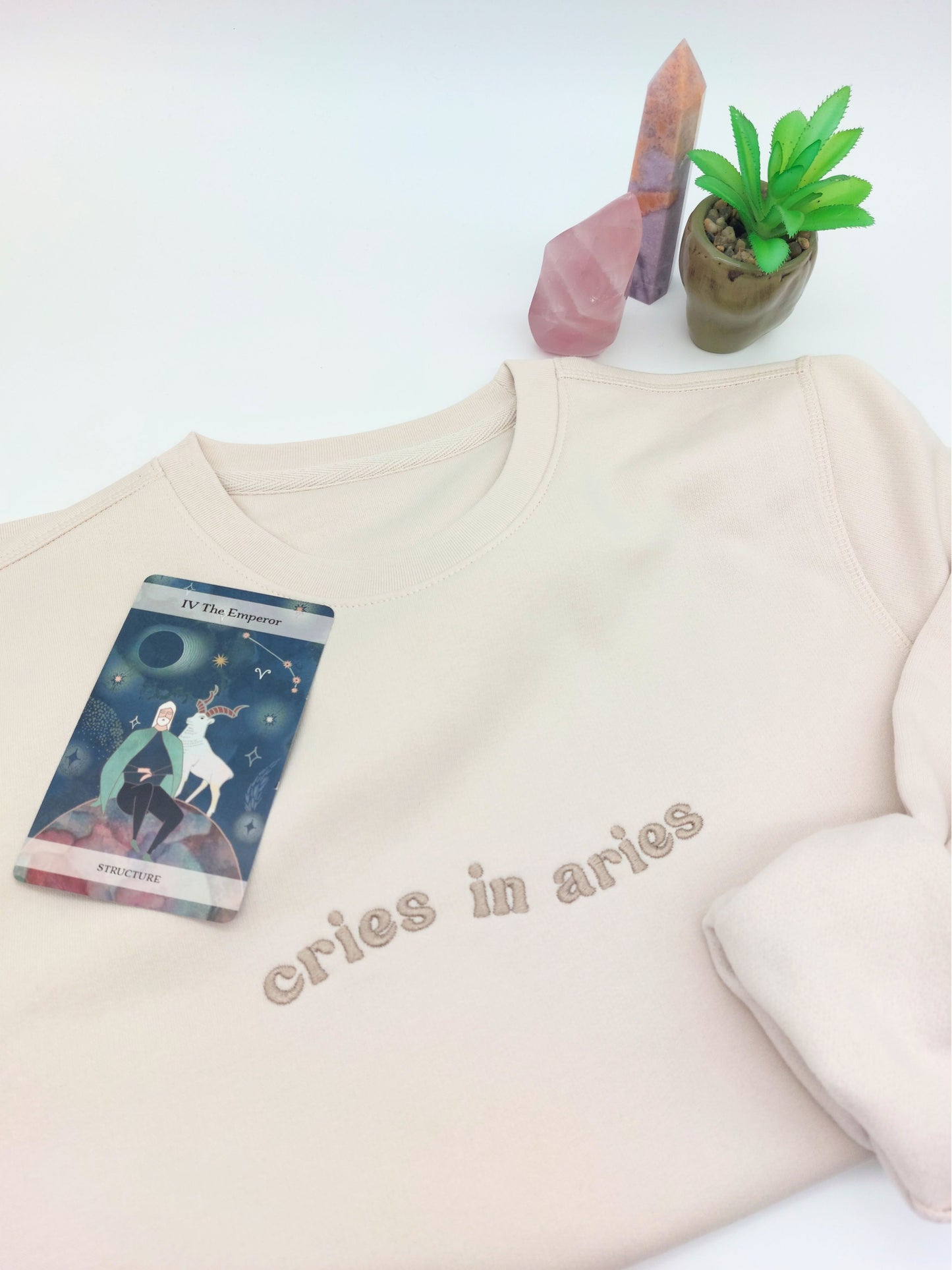 Cries in [Zodiac] Premium Embroidered Sweatshirt
