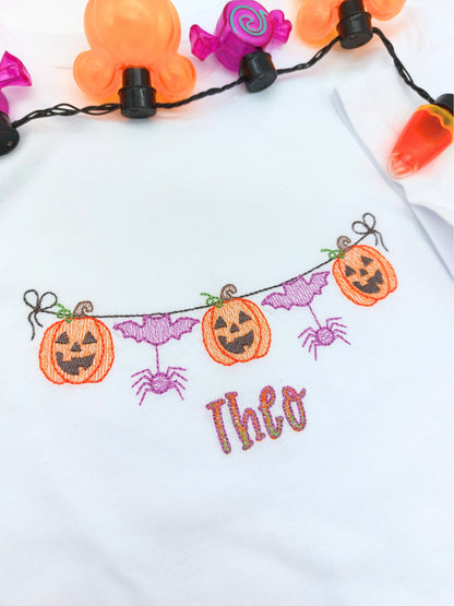 Pumpkin+Bats Kids Sweatshirt
