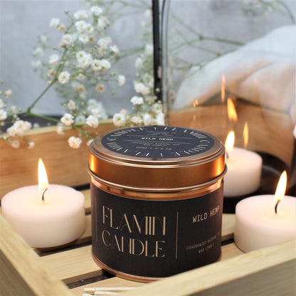 Luxury Soy Wax Candle in Rose Gold Tin | Highly Scented 250g