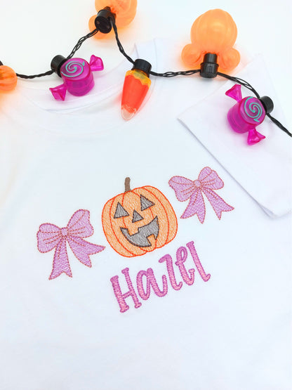Pumpkin+Bows Kids Sweatshirt