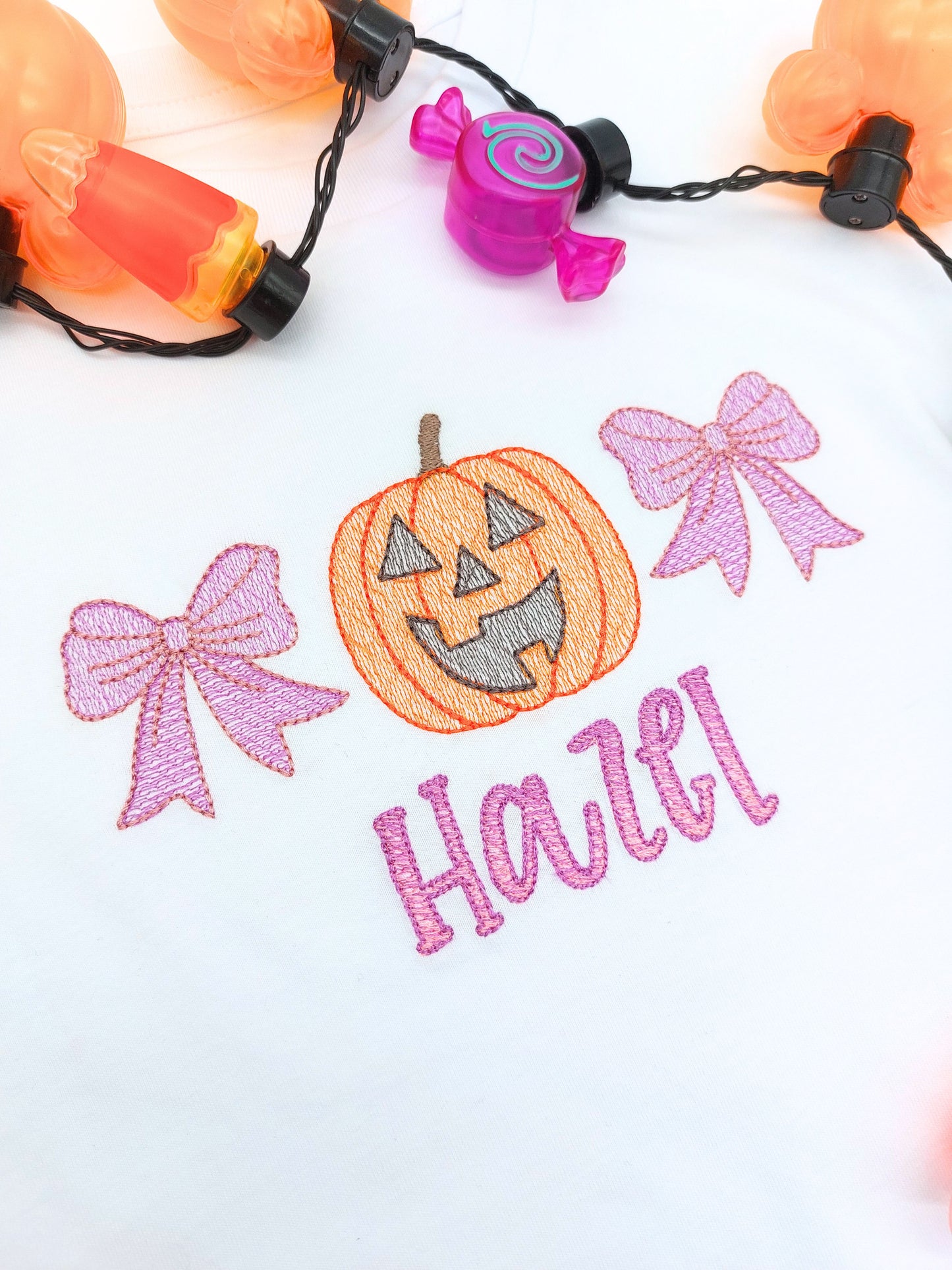 Pumpkin+Bows Kids Sweatshirt